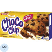 Печенье сдобное Orion Choco Chip с кусочками шоколада (6 штук по 20 г) купить в интернет-магазине товаров для офиса и дома ТопГрад с доставкой
