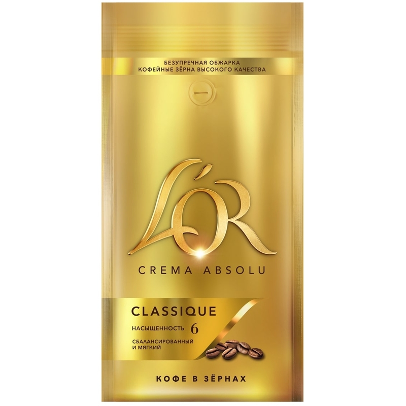 Кофе в зернах L'or Crema Absolu Classique 1 кг (пакет)