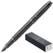 Ручка перьевая Parker IM Professionals Monochrome Titanium цвет чернил синий цвет корпуса темно-серый металлик (артикул производителя 2172958)