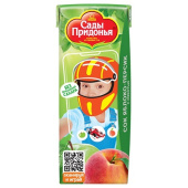 Сок Сады Придонья яблочно-персиковый с мякотью 0.2 л купить в интернет-магазине товаров для офиса и дома ТопГрад с доставкой