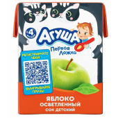 Сок детский Агуша Яблоко 0.2 л купить в интернет-магазине товаров для офиса и дома ТопГрад с доставкой