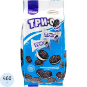 Печенье песочное Акконд ТРИО с какао и начинкой со вкусом пломбира 460 г купить в интернет-магазине товаров для офиса и дома ТопГрад с доставкой