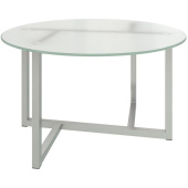 Стол журнальный Триада-11 СМ (стекло матовое/металлик, 730х730х425 мм)