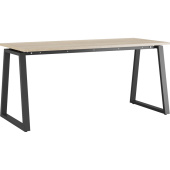 Стол прямой Kobor TR-180/70 black/natural (дуб натуральный/чёрный муар,  1800х700х750 мм)