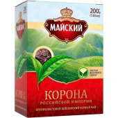 Чай листовой черный Майский Корона Российской Империи 200 г