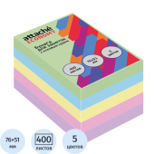 Стикеры Attache Economy 76x51 мм 5 цветов (1 блок на 400 листов)