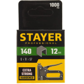Скобы для степлера закал., тип 140, 12мм, 1000 шт STAYER (31610-12)