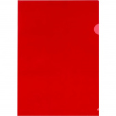 Папка-уголок Комус Line A4 пластиковая 180 мкм красная (10 штук в упаковке)