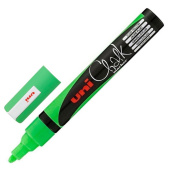 Маркер меловой Uni Chalk PWE-5M зеленый круглый наконечник (толщина линии 1.8-2.5 мм)