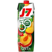 Сок J7 яблочно-персиковый 0.97 л