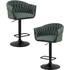 Стул  барный LM-9690-N зелёный/чёрный (текстиль, металл)