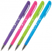 Ручка гелевая пиши-стирай неавтоматическая Bruno Visconti DeleteWrite Сердечки синяя (толщина линии 0.5 мм)
