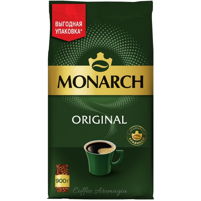 Кофе растворимый сублимированный Monarch Original 900 г (пакет)