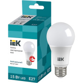 Лампа светодиодная IEK LLE-A60-15-230-40-E27 15 Вт E27 A 4000 К 1500 Лм (463149)