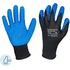 Перчатки рабочие защитные Scaffa Grip NY1350L нейлоновые с латексным  покрытием черные/голубые (волна, 13 класс, размер 9 (L))