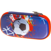 Пенал-косметичка односекционный Комус Класс 3D football синий Пенал-косметичка односекционный Комус Класс 3D football синий