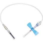 Игла-бабочка Vacuette Safety 450082V1 G23 (0.6 x 19 мм) голубая с  луер-адаптером (90 штук в упаковке)