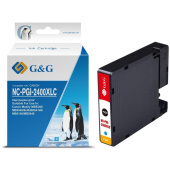 Картридж струйный G&G PGI-2400XL С для Canon голубой совместимый