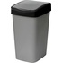 Ведро мусорное Violet Tandem 20 л пластик с крышкой серое/чёрное  (43x23.2x30 см)
