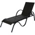 Лежак Барселона (чёрный/коричневый, 700х550х1980 мм)