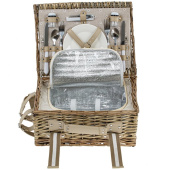 Корзина для пикника на 2 персоны с холодильным отделом 41х31х31 см (800331) купить в интернет-магазине товаров для офиса и дома ТопГрад с доставкой