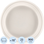 Тарелка одноразовая биоразлагаемая D=230 мм, 900шт/кор