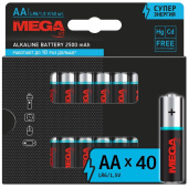 Батарейка АА пальчиковая ProMega jet (40 штук в упаковке)