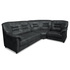 Диван угловой правый Chelsea черный (искусственная кожа)