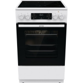 Плита электрическая Gorenje GECS5C70WA стандартной ширины белая  (стеклокерамика, 4 конфорки, 70 литров)