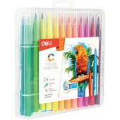 Фломастеры Deli Color Emotion 24 цвета смываемые