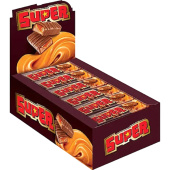 Шоколадный батончик Super с нугой и мягкой карамелью (18 штук по 40 г)