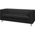 Диван трехместный Домино черный (экокожа)