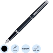 Ручка перьевая Waterman Hemisphere Matt Black PТ цвет чернил черный,  цвет корпуса черный (артикул производителя S0920810)