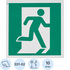 Знак безопасности наклейка Выход здесь правосторонний E01-02 200х200 мм  фотолюминесцентный (10 штук)
