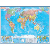 Настенная политическая карта мира 1:22 млн (1580x1180 мм)