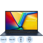 Ноутбук Asus VivoBook X1704VA-AU639 17.3" Blue Intel Core i3 1315U/8  ГБ/SSD 512 ГБ/Intel UHD Graphics (90NB10V2-M00RJ0)