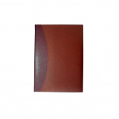 Папка адресная А4 квинель коричневая/бордовая (вклейка с тиснением)