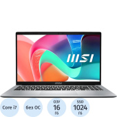 Ноутбук MSI Modern 15 F13MG-202XRU 15.6" Silver Intel Core i7 1355U/16  ГБ/SSD 1024 ГБ/Intel Iris Xe Graphics (9S7-15S122-202)