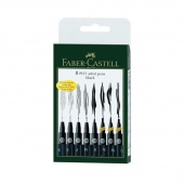 Набор капиллярных ручек Faber-Castell Pitt Artist Pen черные (8 штук в упаковке)