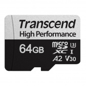 Карта памяти 64 ГБ microSDXC Transcend 330S TS64GUSD330S UHS-I U3 A2 V30