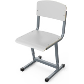 Стул ученический Комус Мебель белый/серый регулируемый рост 3-5