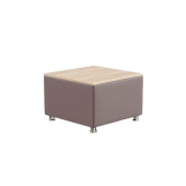 Стол для модульной мебели Мальта светло-коричневый (искусственная кожа/орех)