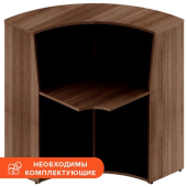 Модуль ресепшен Агат АО-90 угловой (орех палдао, 900х900х1200 мм)