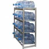 Стеллаж для бутилированной воды Бомис-12Р на 12 тар по 19л металлик