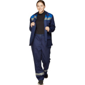 Костюм рабочий летний женский л05-КБР с СОП синий/васильковый (размер 40-42, рост 158-164 см)