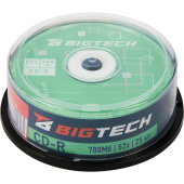 Диск CD-R BigTech 700 МБ 52x cake box YCDRB003 (25 штук в упаковке) Диск CD-R BigTech 700 МБ 52x cake box YCDRB003 (25 штук в упаковке)
