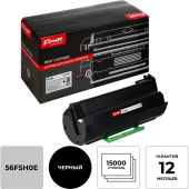 Картридж лазерный Комус 56F5H0E для Lexmark черный совместимый повышенной емкости
