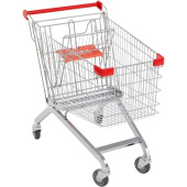 Тележка покупательская А90 ДСЧПОП (красный пластик, сталь)