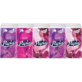 Носовые платочки бумажные Papia Silky Softness 3-слойные (10 пачек по 10 платков)