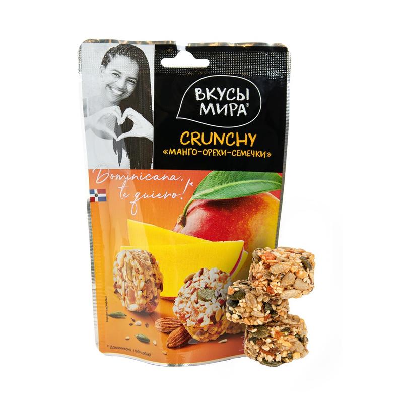 Коктейль Вкусы мира CRUNCHY Манго-орехи-семечки, 50 г
